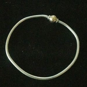925 14k Sterling and Gold Bracelet bangle
